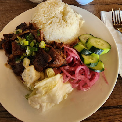 Grilled Pork Rice Rice Plate